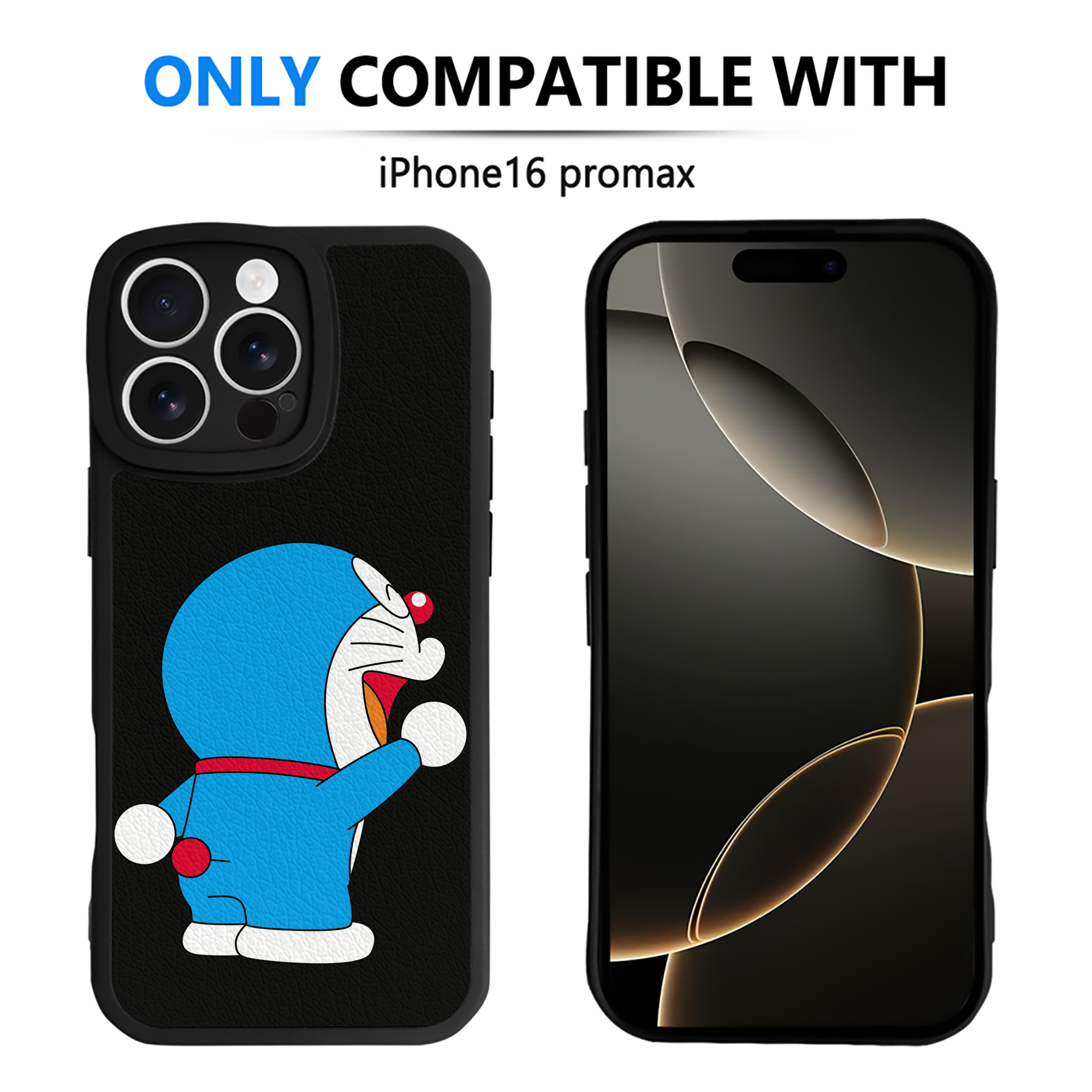 （画像用） ドラえもん Doraemon 【iPhone 16シリーズ対応】シリコンスマホケース（レザー調） 材質：シリコン